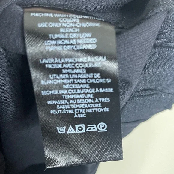 Pilcro Black Banded Bubble Hem Blouson Dolman Sleeve Top XL - Picture 7 of 8